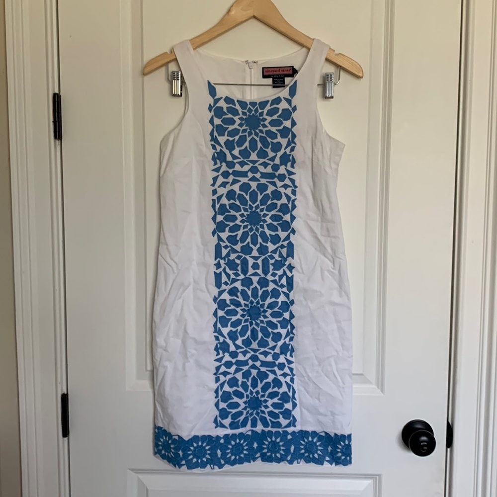 Vineyard Vines Women’s Xanadu Dress White/Blue 0